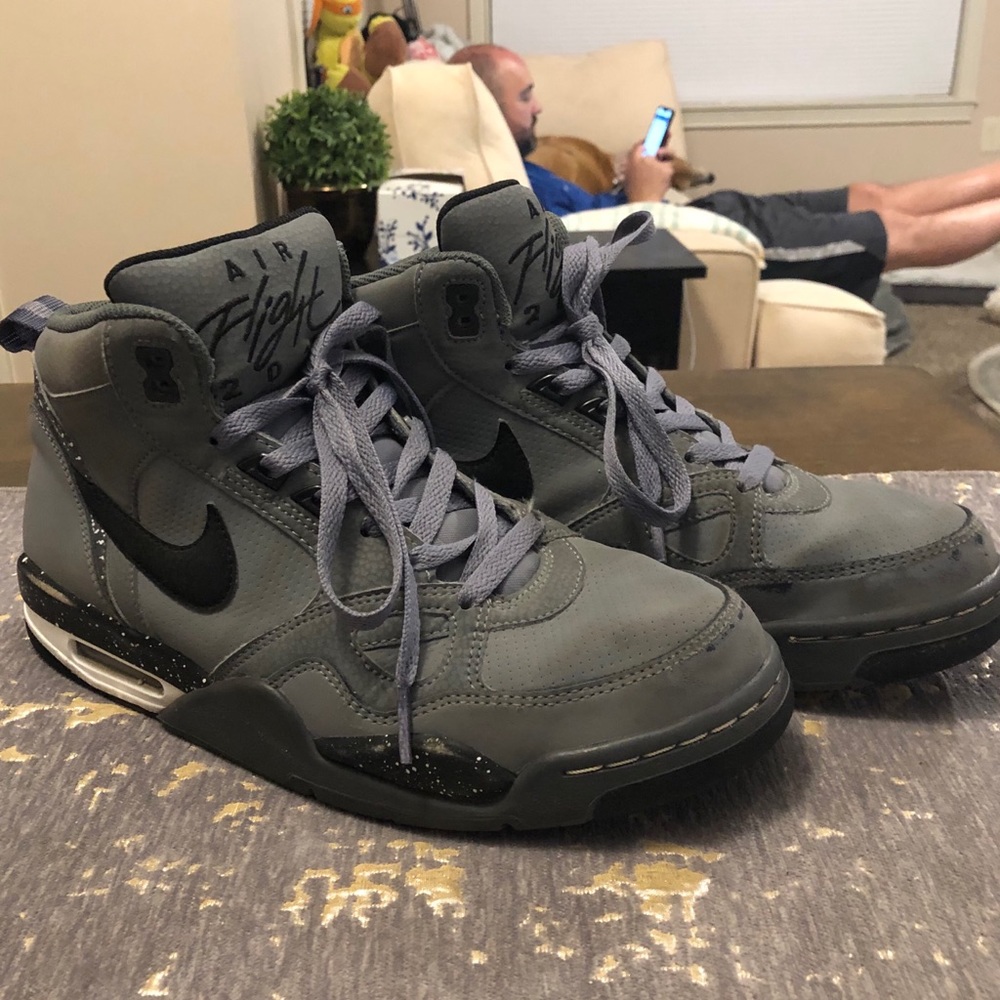 Nike Grey Air Jordan Flight 13 Mid Sneakers